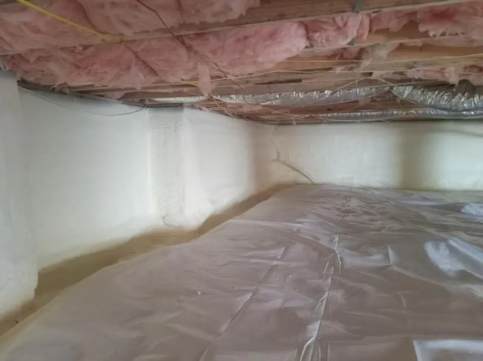 Crawl space encapsulation with closed-cell spray foam for Spray Foam Roofing in Trinity